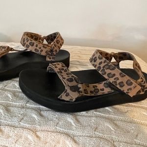 Teva Animal Print Strappy Sandals Size 8